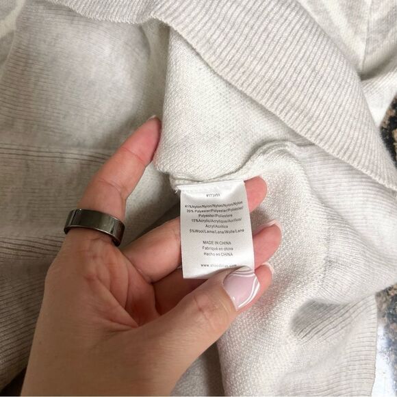 NWT Anthropologie Dolan Left Coast Zebra Ruffled Knit Skirt Wool White Gray Sz M - Picture 6 of 7